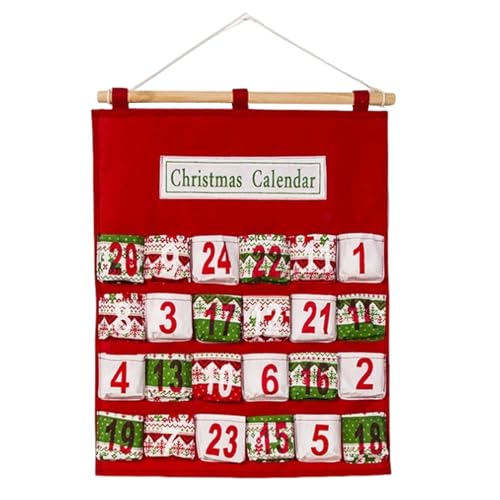 Weihnachtsab Adventskalender 2025, Fabric Advent Calender mit Taschen 24 Tage gemustertes Wand hängen wiederverwendbares DIY für Home Office School Weihnachten Weihnachtsab Adventskalender 2025, Fabric Advent Calender mit Taschen 24 Tage gemustertes Wand hängen wiederverwendbares DIY für Home Office School Weihnachten von QmjdDymx