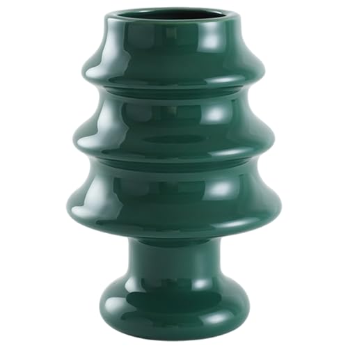 Weihnachtsbaumform Keramikvase, Moderne grüne Blumenvase für Wohnzimmer, Hochzeit, Esstisch, Party dekorative Ornamente, dekorativ von QmjdDymx