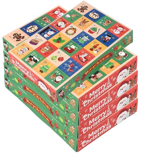 Weihnachtskalender 2025, 5pcs Adventskalender 24 Tage mit 24 leeren Kisten machen Ihre eigene Versammlung für Kinder Geburtstag Weihnachten Weihnachtskalender 2025, 5pcs Adventskalender 24 Tage mit 24 leeren Kisten machen Ihre eigene Versammlung für Kinder Geburtstag Weihnachten von QmjdDymx