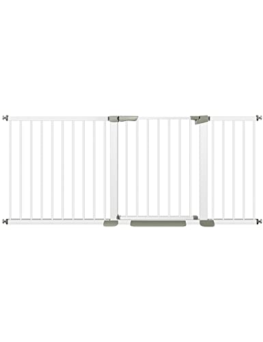 Safety Gate for Baby Or Pet Sliding Door Retractable Pet Dog Gate Dog Fence (71.5-74.5 inch width) von Qmon