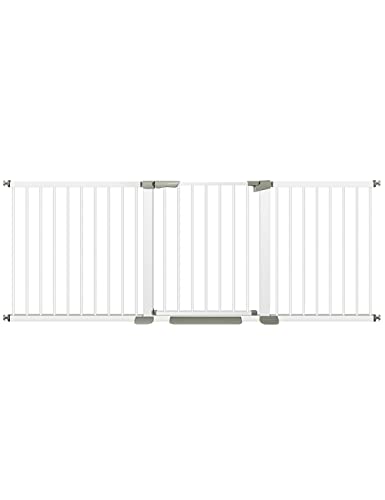 Safety Gate for Baby Or Pet Sliding Door Retractable Pet Dog Gate Dog Fence (80-83 inch width) von Qmon