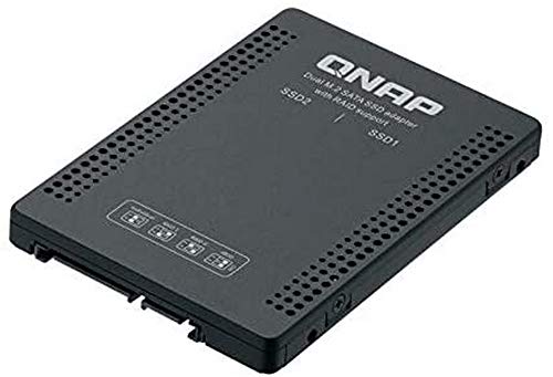 Qnap Systems 6.35 cm 2.5 Inch SATA to Dual M.2 2280 SATA Drive Adapter Hardware RAID 0/1 JBOD Individual Disk Modes, QDA-A2MAR von Qnap