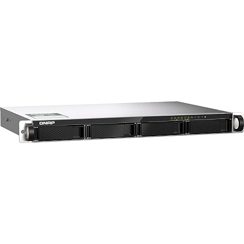 QNAP 4-Bay 1U Short-Depth 12" NAS. Marvell Octeon TX2 CN9130 / CN9131 64-bit Quad-core 2.2 GHz. 4GB DDR4 SODIMM RAM (1 Slot. up to 32GB). 4 von Qnap