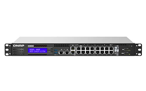 QNAP QGD-1602-C3758-16G-US Smart Edge-Switch, der QTS ausführt und das Hosting virtueller Maschinen (VMs) unterstützt, wodurch vielseitige Anwendungen alle Ihre Netzwerkanforderungen erfüllen. von Qnap
