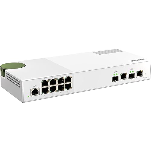 QNAP QSW-M2108-2C - 2 x 10GbE SFP+/RJ45 Combo Ports & 8 x 2.5GbE (RJ45) Ports - Entry-level 10GbE and 2.5GbE Layer 2 Web Managed Switch von Qnap