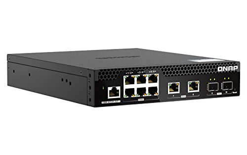 QNAP Switch QSW-M2106R-2S2T | 10 Gigabit, Managed, Rackmount inkl. Rack-kit von Qnap