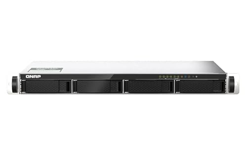 Qnap TS-435XeU-4G Rackmount-NAS 4 Bay Unterstüzt 2,5GbE/10GbE und M.2 NVMe SSD-Caching, Bundle mit 4x6TB WD Red Plus HDs von Qnap