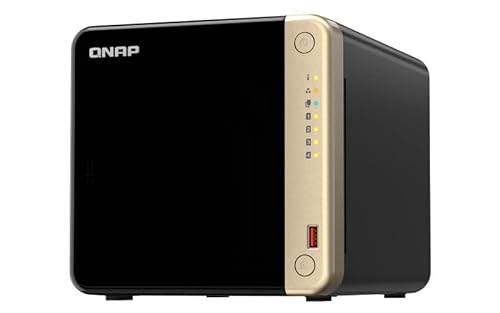 QNAP TS-464 (4G) 4 Bay NAS (Intel® Celeron® N5095 Quad-Core Prozessor Burst bis zu 2,9 GHz, 2,5GbE) 32TB Bundle mit 4x8TB WD RED Plus HDD von Qnap