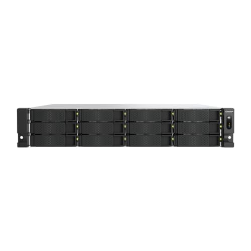 QNAP TS-h1277AXU-RP-R7-32G | 12-Bay 3,5"/2,5"-inch SATA, Ryzen Pro CPU, 2 x 2.5 GbE + 2 x 10GbE Base-T, Redundant-Power Rackmount (2U) NAS von Qnap