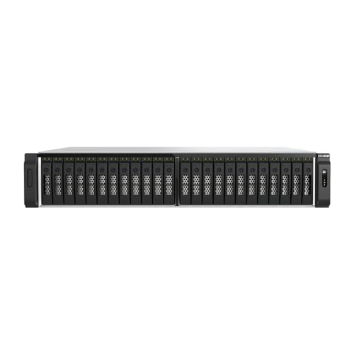 Qnap TS-h3077AFU-R5-32G | 30-Bay 2,5"-inch SATA, All-Flash, Ryzen Pro CPU, 2 x 2.5 GbE + 2 x 10GbE Base-T, Redundant-Power Rackmount (2U) NAS von Qnap