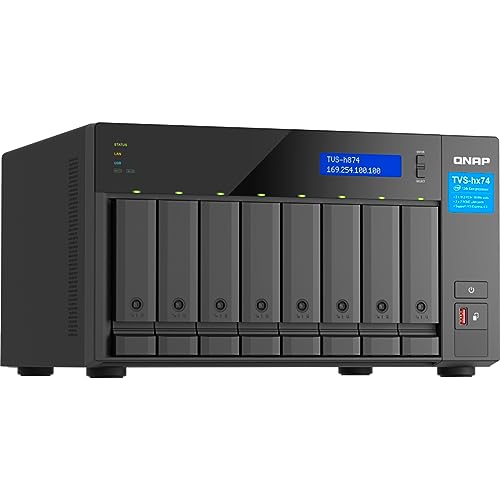 QNAP TVS-h874 NAS Tower Eingebauter Ethernet-Anschluss Schwarz QNAP TVS-h874 NAS Tower Eingebauter Ethernet-Anschluss Schwarz von QNAP