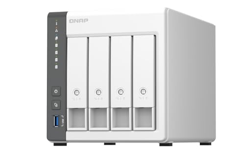 QNAP TS-433-4G ARM 4-Core Cortex-A55 2,0GHz Prozessor, 4 GB onboard 64 TB Bundle mit 4X 16 TB Bestpreis Festplatten von QNAP
