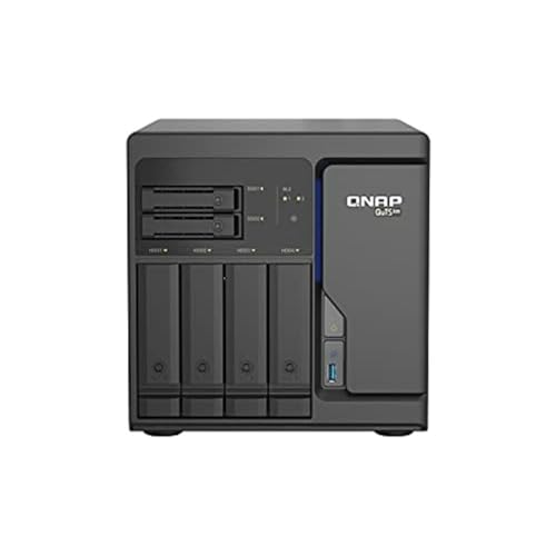Qnap TS-H686-D1602-8G 6 Bay Desktop NAS Gehäuse, Netzwerkspeicher mit 4 x 2.5GbE Ports, 4 x 3.5-inch Drive Bays & 2 x 2.5-inch SATA Drive Bays, One Size von QNAP