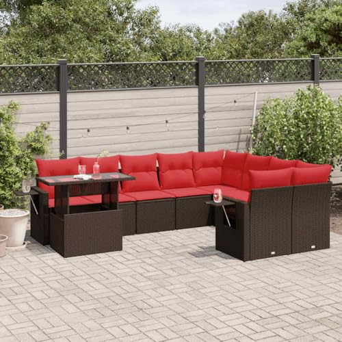 Qnhdfrt 10-Teiliges Gartensofa Set Polyrattan Braun 100x55 cm höhenverstellbarer Tisch modularer Lounge Wohnbereich für Garten Terrasse Balkon Lounge Set Outdoor gartenmöbel Set Qnhdfrt 10-Teiliges Gartensofa Set Polyrattan Braun 100x55 cm höhenverstellbarer Tisch modularer Lounge Wohnbereich für Garten Terrasse Balkon Lounge Set Outdoor gartenmöbel Set von Qnhdfrt
