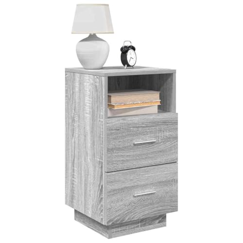 Qnhdfrt 2 Nachttische Grau Sonoma mit 2 Schubladen 36x36x68 cm Schmaler Kleiner Beistelltisch Stauraum Kommode für Schlafzimmer Qnhdfrt 2 Nachttische Grau Sonoma mit 2 Schubladen 36x36x68 cm Schmaler Kleiner Beistelltisch Stauraum Kommode für Schlafzimmer von Qnhdfrt
