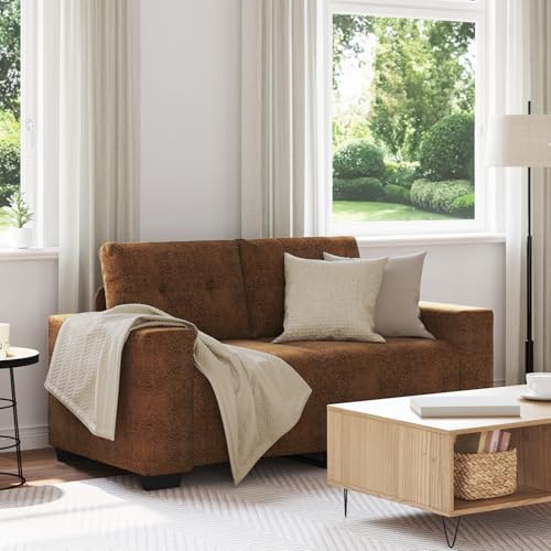 Qnhdfrt 2-Sitzer Sofa Braun Kunstleder 160 cm Kompaktes Loveseat Modernes Design mit Robustem Holzrahmen für Wohnzimmer und Kleine Räume Qnhdfrt 2-Sitzer Sofa Braun Kunstleder 160 cm Kompaktes Loveseat Modernes Design mit Robustem Holzrahmen für Wohnzimmer und Kleine Räume von Qnhdfrt