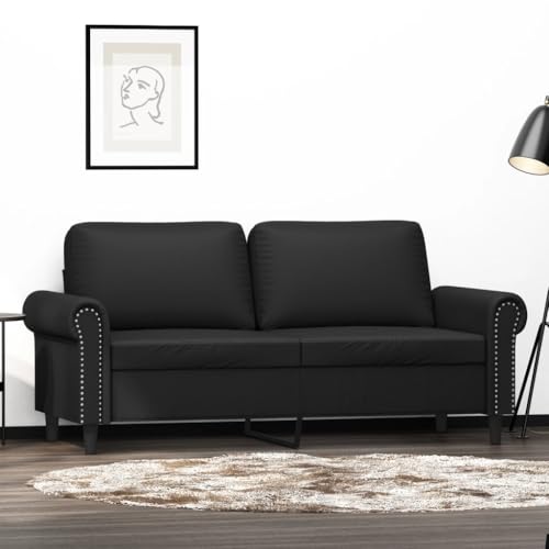 Qnhdfrt 2-Sitzer Sofa Couch Schwarz Kunstleder 140 cm Modernes Design Bequem für Wohnzimmer Lounge oder Jugendzimmer Qnhdfrt 2-Sitzer Sofa Couch Schwarz Kunstleder 140 cm Modernes Design Bequem für Wohnzimmer Lounge oder Jugendzimmer von Qnhdfrt