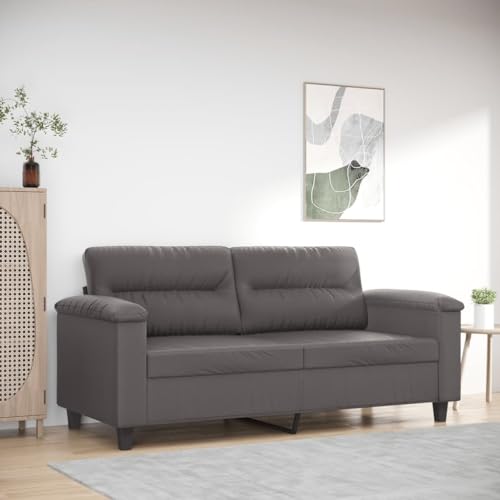 Qnhdfrt 2-Sitzer Sofa Grau Kunstleder 140 cm Modernes Design Robust und Bequem für Wohnzimmer Esszimmer Qnhdfrt 2-Sitzer Sofa Grau Kunstleder 140 cm Modernes Design Robust und Bequem für Wohnzimmer Esszimmer von Qnhdfrt