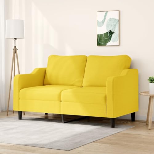 Qnhdfrt 2-Sitzer Sofa Hellgelb 140 cm Stoff Zweisitzer Couch Modernes Design Robust Bequem für Wohnzimmer Balkon Qnhdfrt 2-Sitzer Sofa Hellgelb 140 cm Stoff Zweisitzer Couch Modernes Design Robust Bequem für Wohnzimmer Balkon von Qnhdfrt