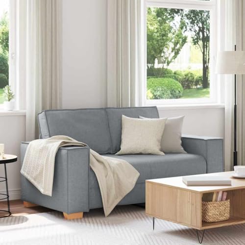 Qnhdfrt 2-Sitzer Sofa Hellgrau 120 cm Stoff Zweisitzer Couch Gemütlich mit Breiten Armlehnen für Wohnzimmer Büro Gästezimmer Qnhdfrt 2-Sitzer Sofa Hellgrau 120 cm Stoff Zweisitzer Couch Gemütlich mit Breiten Armlehnen für Wohnzimmer Büro Gästezimmer von Qnhdfrt