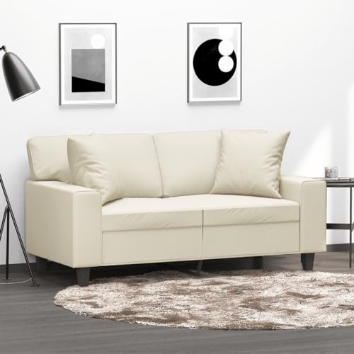 Qnhdfrt 2-Sitzer Sofa Kunstleder Creme 120 cm Modernes Design Bequem für Wohnzimmer Balkon oder kleine Räume Qnhdfrt 2-Sitzer Sofa Kunstleder Creme 120 cm Modernes Design Bequem für Wohnzimmer Balkon oder kleine Räume von Qnhdfrt