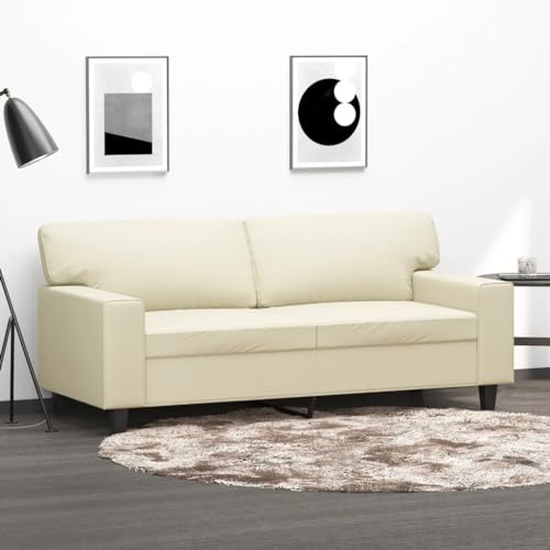 Qnhdfrt 2-Sitzer Sofa Kunstleder Creme 140 cm Modernes Design Robust und Bequem für Wohnzimmer Balkon Qnhdfrt 2-Sitzer Sofa Kunstleder Creme 140 cm Modernes Design Robust und Bequem für Wohnzimmer Balkon von Qnhdfrt