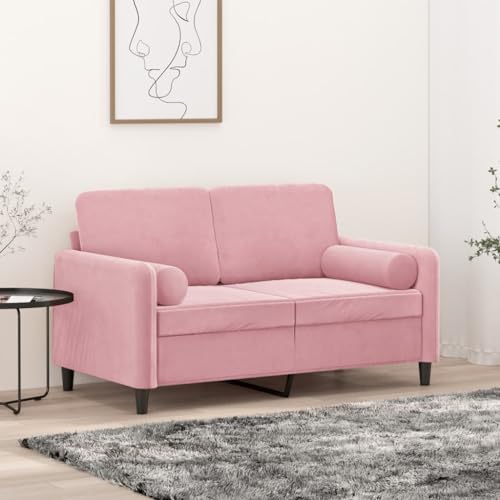 Qnhdfrt 2-Sitzer Sofa Rosa Samt 120 cm Modernes Design Komfortable Couch mit Zierkissen für Wohnzimmer Balkon Klein Qnhdfrt 2-Sitzer Sofa Rosa Samt 120 cm Modernes Design Komfortable Couch mit Zierkissen für Wohnzimmer Balkon Klein von Qnhdfrt