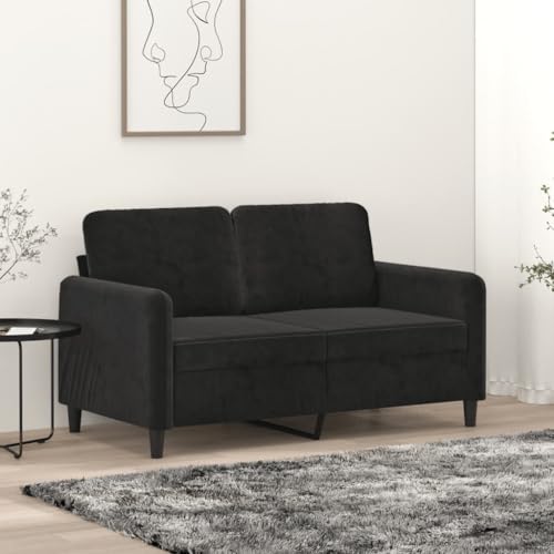 Qnhdfrt 2-Sitzer-Sofa Schwarz 120 cm Samt Modernes Design Bequem für Wohnzimmer und Balkon Qnhdfrt 2-Sitzer-Sofa Schwarz 120 cm Samt Modernes Design Bequem für Wohnzimmer und Balkon von Qnhdfrt