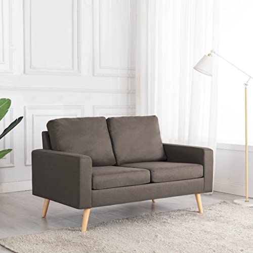Qnhdfrt 2-Sitzer Sofa Zweisitzer in Taupe Stoff, Kompakte Couch mit Bequemen Kissen und Holzrahmen, Für Wohnzimmer, Balkon oder Kleine Räume Qnhdfrt 2-Sitzer Sofa Zweisitzer in Taupe Stoff, Kompakte Couch mit Bequemen Kissen und Holzrahmen, Für Wohnzimmer, Balkon oder Kleine Räume von Qnhdfrt