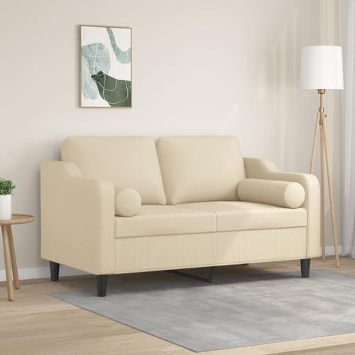 Qnhdfrt 2-Sitzer Sofa mit Zierkissen Creme 120 cm Stoff Modernes Design Robustes Metallgestell Bequem für Wohnzimmer Balkon oder Kleine Räume Qnhdfrt 2-Sitzer Sofa mit Zierkissen Creme 120 cm Stoff Modernes Design Robustes Metallgestell Bequem für Wohnzimmer Balkon oder Kleine Räume von Qnhdfrt