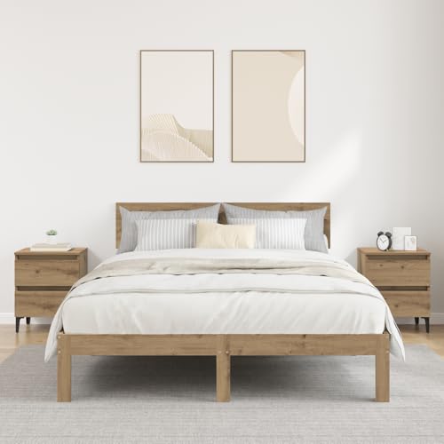 Qnhdfrt 2 Stück Artisan Eiche Nachttisch Kommode Set mit Metallbeinen Braun Rechteckig 35x40x50 cm Modernes Design für Schlafzimmer Möbel Qnhdfrt 2 Stück Artisan Eiche Nachttisch Kommode Set mit Metallbeinen Braun Rechteckig 35x40x50 cm Modernes Design für Schlafzimmer Möbel von Qnhdfrt