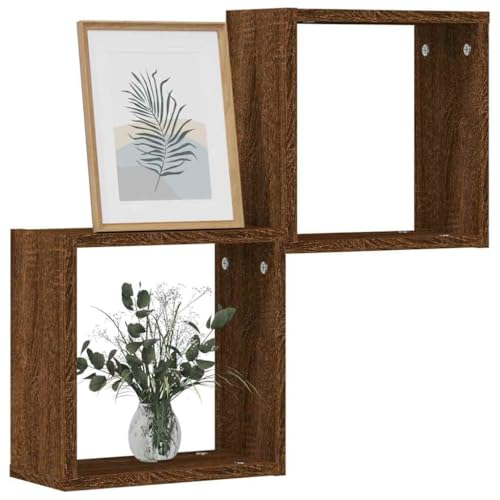 Qnhdfrt 2 Stück Braune Würfel Wandregale mit Eichen-Optik 30x15x30 cm Aus Holzwerkstoff Platzsparend Multifunktional für Wohnzimmer Büro Arbeitszimmer Qnhdfrt 2 Stück Braune Würfel Wandregale mit Eichen-Optik 30x15x30 cm Aus Holzwerkstoff Platzsparend Multifunktional für Wohnzimmer Büro Arbeitszimmer von Qnhdfrt