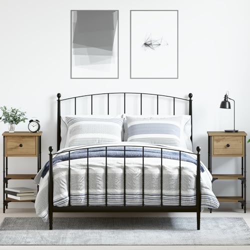 Qnhdfrt 2 Stück Nachttisch Beistelltisch Kommode Set aus Massivholz Eiche Schmal 34x36x70 cm Matt Braun Modern für Schlafzimmer Qnhdfrt 2 Stück Nachttisch Beistelltisch Kommode Set aus Massivholz Eiche Schmal 34x36x70 cm Matt Braun Modern für Schlafzimmer von Qnhdfrt