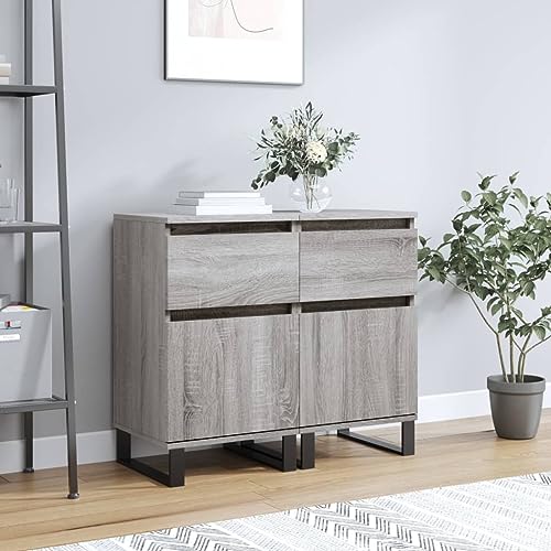 Qnhdfrt 2 Stück Sideboards Grau Sonoma 40x35x70 cm Holzwerkstoff mit Eisenbeinen Zeitloses Design für Wohnzimmer Küche Flur Qnhdfrt 2 Stück Sideboards Grau Sonoma 40x35x70 cm Holzwerkstoff mit Eisenbeinen Zeitloses Design für Wohnzimmer Küche Flur von Qnhdfrt