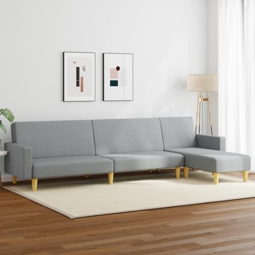 Qnhdfrt 2-TLG Sofagarnitur Hellgrau Stoff Schlafsofa mit Relaxsessel, Ausziehbares Gästebett und Kompaktes Sofa Set für kleine Wohnzimmer oder Balkon Qnhdfrt 2-TLG Sofagarnitur Hellgrau Stoff Schlafsofa mit Relaxsessel, Ausziehbares Gästebett und Kompaktes Sofa Set für kleine Wohnzimmer oder Balkon von Qnhdfrt