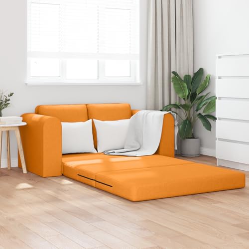 Qnhdfrt 2-in-1 Schlafsofa Dunkelgelb 148x71x83 cm Polyester Stoff Kompakter Sessel mit Bettfunktion für Wohnzimmer und Gästezimmer von Qnhdfrt