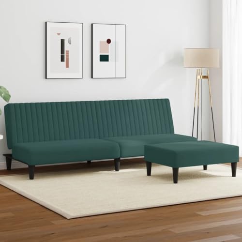 Qnhdfrt 2-in-1 Schlafsofa Dunkelgrün Samt mit Fußhocker – Komfortables Sofa Bett Klein für Wohnzimmer Balkon Jugendzimmer Qnhdfrt 2-in-1 Schlafsofa Dunkelgrün Samt mit Fußhocker – Komfortables Sofa Bett Klein für Wohnzimmer Balkon Jugendzimmer von Qnhdfrt