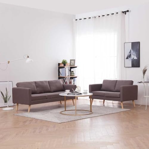 Qnhdfrt 2-teilige Sofagarnitur Stoff Taupe: 2-Sitzer und 3-Sitzer Couch Set mit abnehmbaren Kissen für Wohnzimmer – Modernes Design, Bequeme Polsterung und robuste Konstruktion Qnhdfrt 2-teilige Sofagarnitur Stoff Taupe: 2-Sitzer und 3-Sitzer Couch Set mit abnehmbaren Kissen für Wohnzimmer – Modernes Design, Bequeme Polsterung und robuste Konstruktion von Qnhdfrt