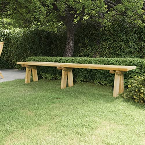 Qnhdfrt 220 cm Massivholz Gartenbank Outdoor Kiefer Imprägniert für Garten Terrasse Balkon Robust und Langlebig Holzbank von Qnhdfrt