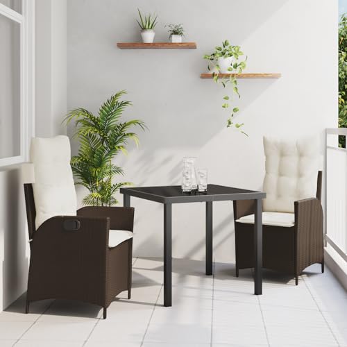 Qnhdfrt 2er Set Garten Liegestühle Braun Poly Rattan Pulverbeschichteter Stahl Verstellbare Lounge Möbel für Terrasse Balkon Qnhdfrt 2er Set Garten Liegestühle Braun Poly Rattan Pulverbeschichteter Stahl Verstellbare Lounge Möbel für Terrasse Balkon von Qnhdfrt