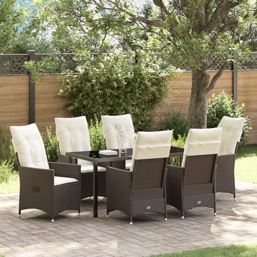 Qnhdfrt 2er Set Garten Liegestuhl Outdoor Möbel Braun Poly-Rattan mit Verstellbarer Rückenlehne und Dicken Kissen für Relaxen auf Terrasse Balkon Garten Qnhdfrt 2er Set Garten Liegestuhl Outdoor Möbel Braun Poly-Rattan mit Verstellbarer Rückenlehne und Dicken Kissen für Relaxen auf Terrasse Balkon Garten von Qnhdfrt