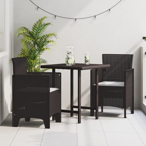 Qnhdfrt 2er Set Gartenstühle mit Polster Outdoor Braun Poly Rattan Leichtgewicht für Terrasse Balkon Garten Qnhdfrt 2er Set Gartenstühle mit Polster Outdoor Braun Poly Rattan Leichtgewicht für Terrasse Balkon Garten von Qnhdfrt