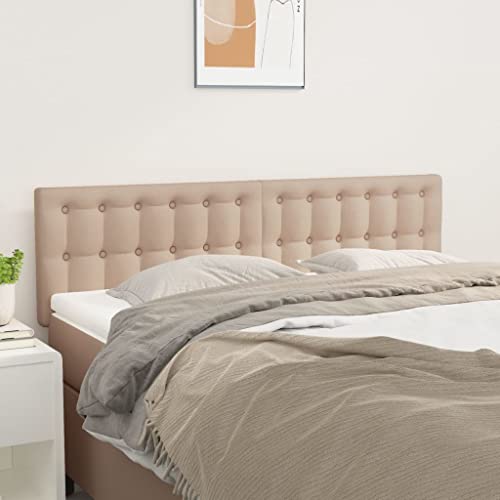 Qnhdfrt 2er Set Kopfteil Bett 144x78/88 cm Cappuccino Kunstleder Höhenverstellbar Bequeme Rückenlehne für Schlafzimmer & Gästezimmer Qnhdfrt 2er Set Kopfteil Bett 144x78/88 cm Cappuccino Kunstleder Höhenverstellbar Bequeme Rückenlehne für Schlafzimmer & Gästezimmer von Qnhdfrt