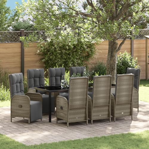 Qnhdfrt 2er-Set Outdoor Liegestühle mit Kissen Grau Synthetisches Poly Rattan Gartenmöbel Verstellbare Rückenlehne und Fußstütze für Entspannung auf Terrasse Balkon oder im Garten Qnhdfrt 2er-Set Outdoor Liegestühle mit Kissen Grau Synthetisches Poly Rattan Gartenmöbel Verstellbare Rückenlehne und Fußstütze für Entspannung auf Terrasse Balkon oder im Garten von Qnhdfrt