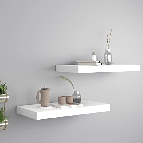 Qnhdfrt 2er Set Schweberegal Wandregal Weiß 50x23x3,8 cm MDF Metall Waben-Design Unsichtbares Montagesystem für Deko Bücher Pflanzen in Wohnzimmer Badezimmer Qnhdfrt 2er Set Schweberegal Wandregal Weiß 50x23x3,8 cm MDF Metall Waben-Design Unsichtbares Montagesystem für Deko Bücher Pflanzen in Wohnzimmer Badezimmer von Qnhdfrt