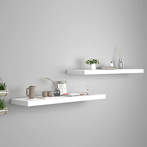 Qnhdfrt 2er Set Schweberegale Weiß 90x23,5x3,8 cm schwebendes Wandregal mit unsichtbarem Montagesystem für Bücher Deko in Wohnzimmer Küche Bad Qnhdfrt 2er Set Schweberegale Weiß 90x23,5x3,8 cm schwebendes Wandregal mit unsichtbarem Montagesystem für Bücher Deko in Wohnzimmer Küche Bad von Qnhdfrt
