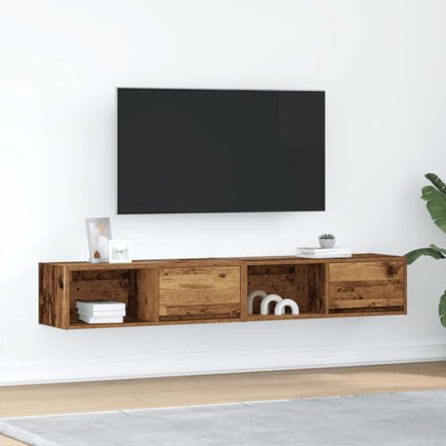 Qnhdfrt 2er Set TV-Schrank Sideboard Altholz-Optik 80x31x25,5 cm Holzwerkstoff robust platzsparend mit Schublade für Wohnzimmer Qnhdfrt 2er Set TV-Schrank Sideboard Altholz-Optik 80x31x25,5 cm Holzwerkstoff robust platzsparend mit Schublade für Wohnzimmer von Qnhdfrt