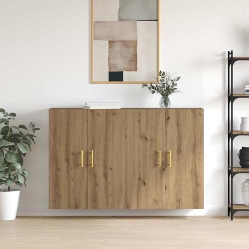 Qnhdfrt 2er Set Wandmontierter Schrank Eiche handwerklich 69,5x35x90 cm, Stauraum Sideboard für Flur Wohnzimmer Küche, platzsparendes Aufbewahrungsmöbel mit Tür Qnhdfrt 2er Set Wandmontierter Schrank Eiche handwerklich 69,5x35x90 cm, Stauraum Sideboard für Flur Wohnzimmer Küche, platzsparendes Aufbewahrungsmöbel mit Tür von Qnhdfrt