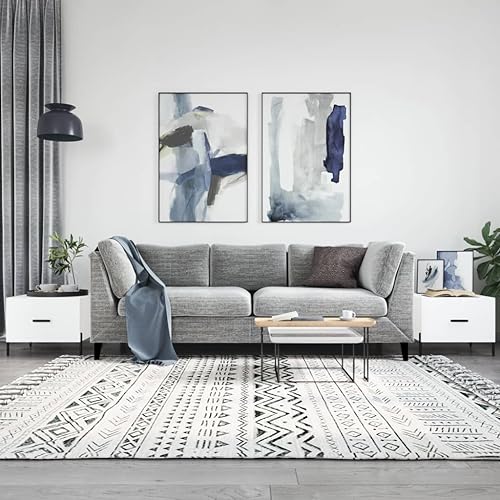 Qnhdfrt 2er Set Weiße Couchtische mit Schublade Beistelltische Holzwerkstoff Eisenbeine 50x50x40 cm Elegant und Stabil für Wohnzimmer Stauraum Lösung Qnhdfrt 2er Set Weiße Couchtische mit Schublade Beistelltische Holzwerkstoff Eisenbeine 50x50x40 cm Elegant und Stabil für Wohnzimmer Stauraum Lösung von Qnhdfrt
