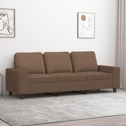 Qnhdfrt 3-Sitzer Sofa 180 cm Braun Stoff Couch mit Metallgestell, Bequem für Wohnzimmer Balkon Qnhdfrt 3-Sitzer Sofa 180 cm Braun Stoff Couch mit Metallgestell, Bequem für Wohnzimmer Balkon von Qnhdfrt